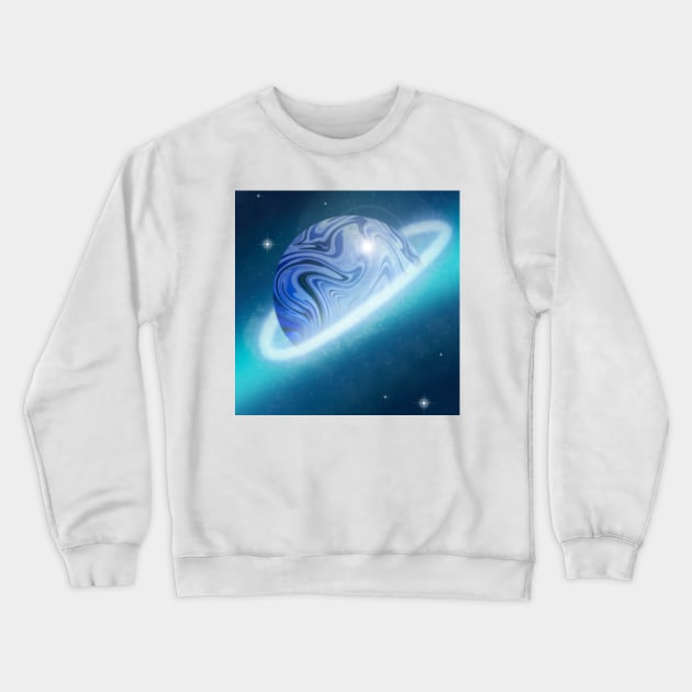 blue galaxy Crewneck Sweatshirt by Eikia